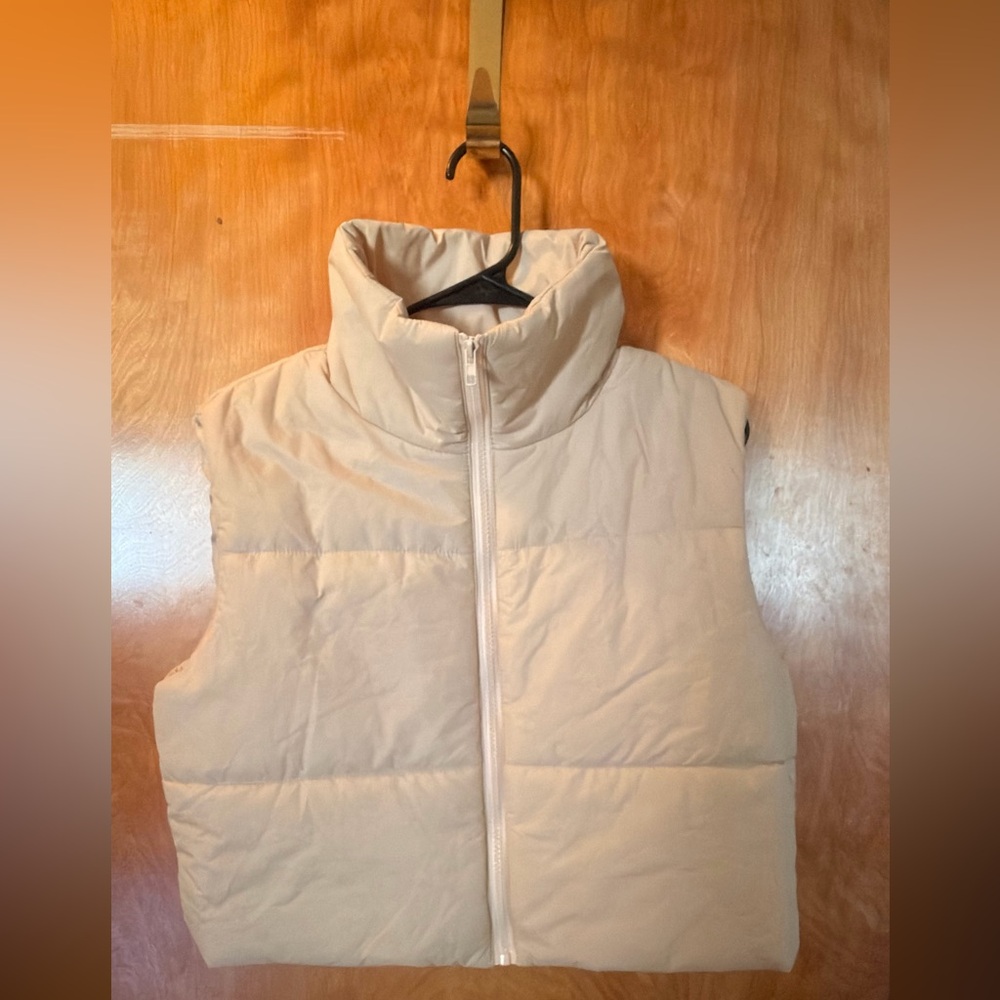 Tan Puffer Vest
